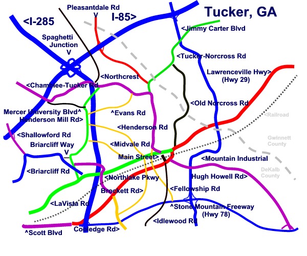 Map of Tucker